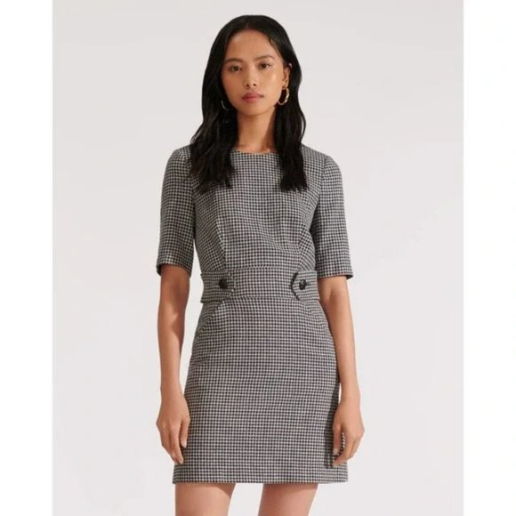 Veronica Beard Dresses & Skirts - Veronica Beard Herringbone Women's Mini Dress White and Black Size: 6 NWT